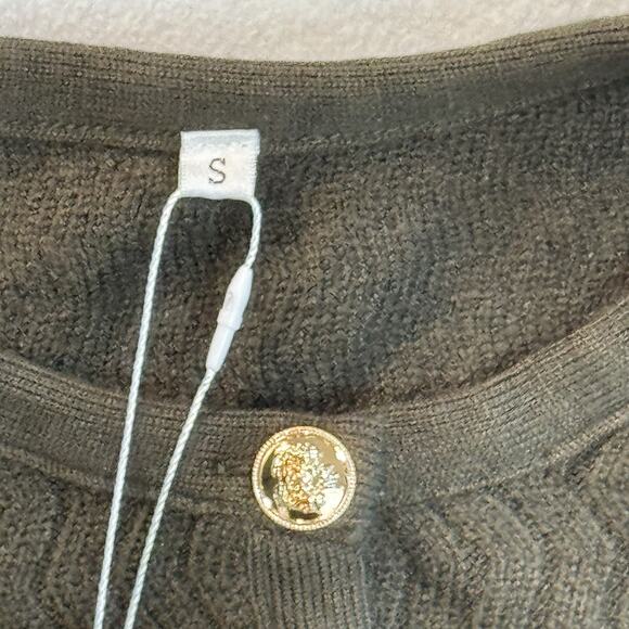 Caracilia Women’s Knit Cardigan Jacket Army Green Size Small - Picture 4 of 11